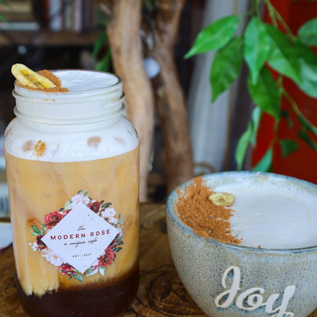 Eva's Banana Chai Latte at The Modern Rose (Deerfield Beach) in Deerfield Beach, FL 33441 | YourMenu® Online Ordering