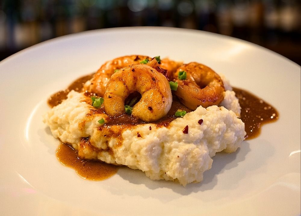 Shrimp & Grits / Camarones y sémola at Andrew's Restaurant in Suitland, MD 20746 | YourMenu® Online Ordering