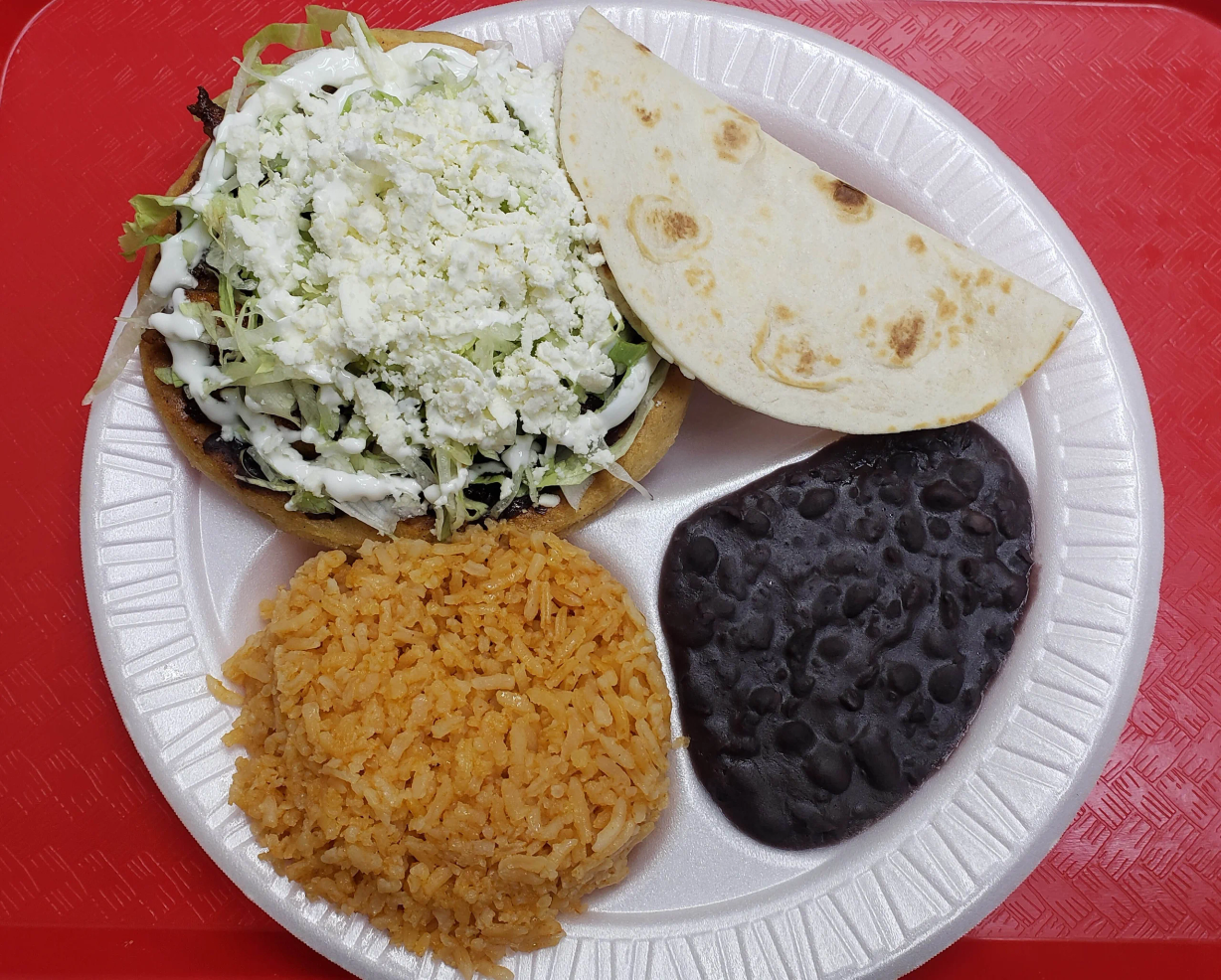 #2 Un Sope, una Quesadilla (Harina) Combo at Sabor Azteca Restaurant in Gaithersburg, MD 20877 | YourMenu® Online Ordering