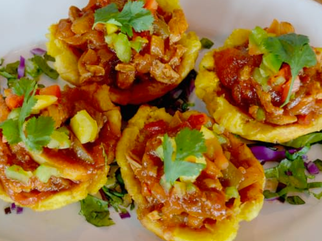 Tostones Rellenos Pernil at Bohio Latin Flavors in Margate, FL 33063 | YourMenu® Online Ordering