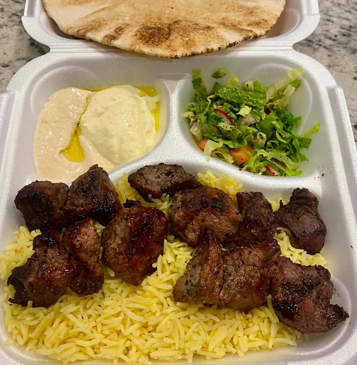 Lamb Kabab Platter at Q Barbe Q in West Chester Township, OH 45069 | YourMenu® Online Ordering
