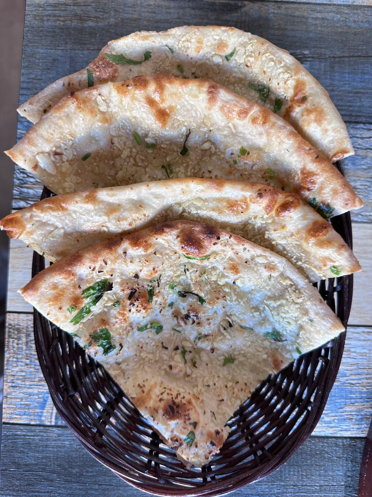 Garlic Naan at Saffron Indian Cuisine in Marietta, GA 30066-7617 | YourMenu® Online Ordering