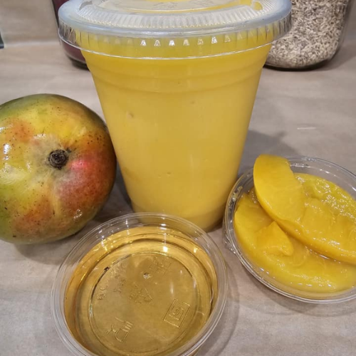 Mango Peach Smoothie at GREEN LEAF CAFE  in Florence, SC 29501-3904 | YourMenu® Online Ordering