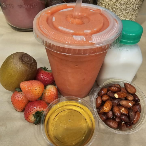 Strawberry Kiwi Smoothie at GREEN LEAF CAFE  in Florence, SC 29501-3904 | YourMenu® Online Ordering