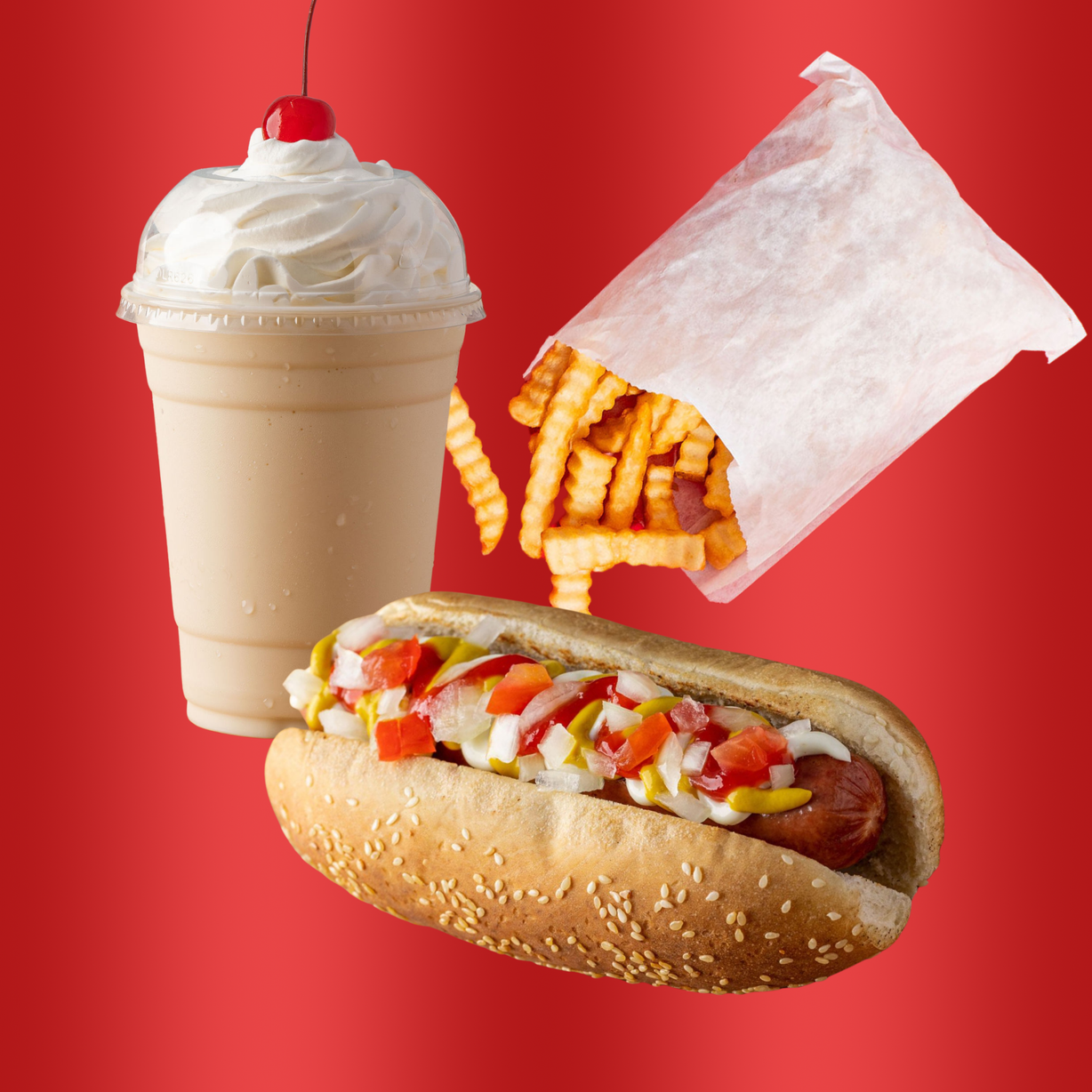 Nessy Dog Combo Fry w/Shake at Nessy Burgers in Fallbrook, CA 92028 | YourMenu® Online Ordering
