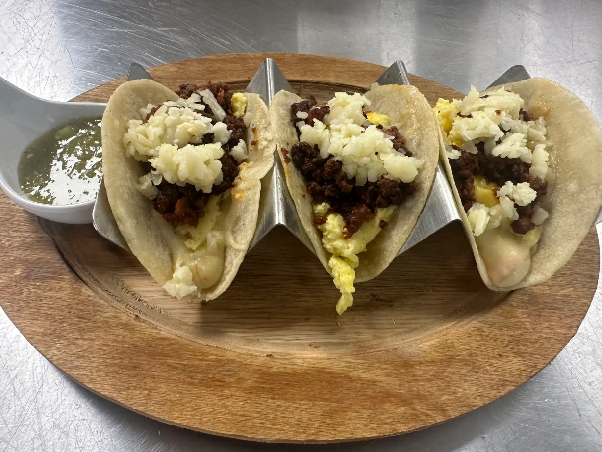 Brunch Tacos (3) at Moritas Brunch in Kaufman, TX 75142-1962 | YourMenu® Online Ordering
