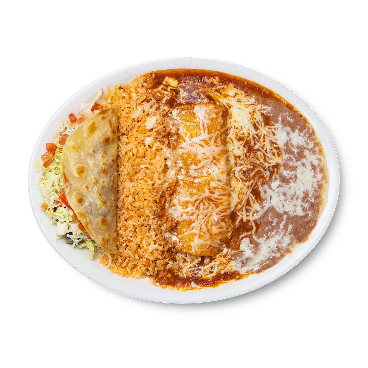#10 Enchilada & Taco Plate at Ricardo's Mexican Restaurant in Brigham City, UT 84302-2528 | YourMenu® Online Ordering