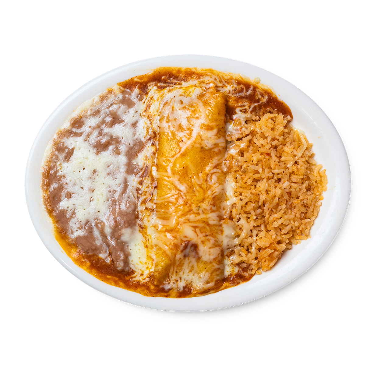 #3a One Enchilada Plate at Ricardo's Mexican Restaurant in Brigham City, UT 84302-2528 | YourMenu® Online Ordering