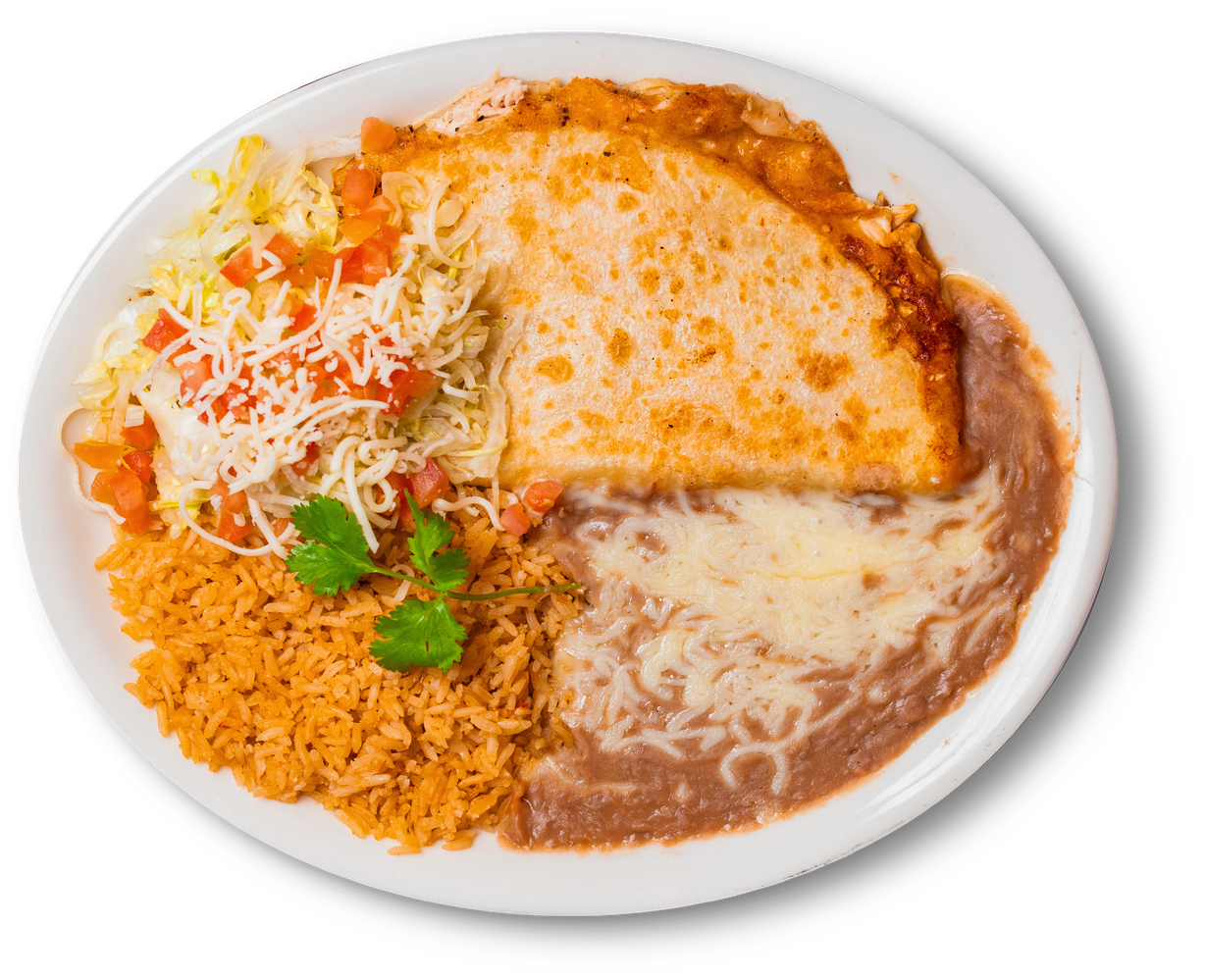 #8a Quesadilla Beef or Chicken Plate at Ricardo's Mexican Restaurant in Brigham City, UT 84302-2528 | YourMenu® Online Ordering