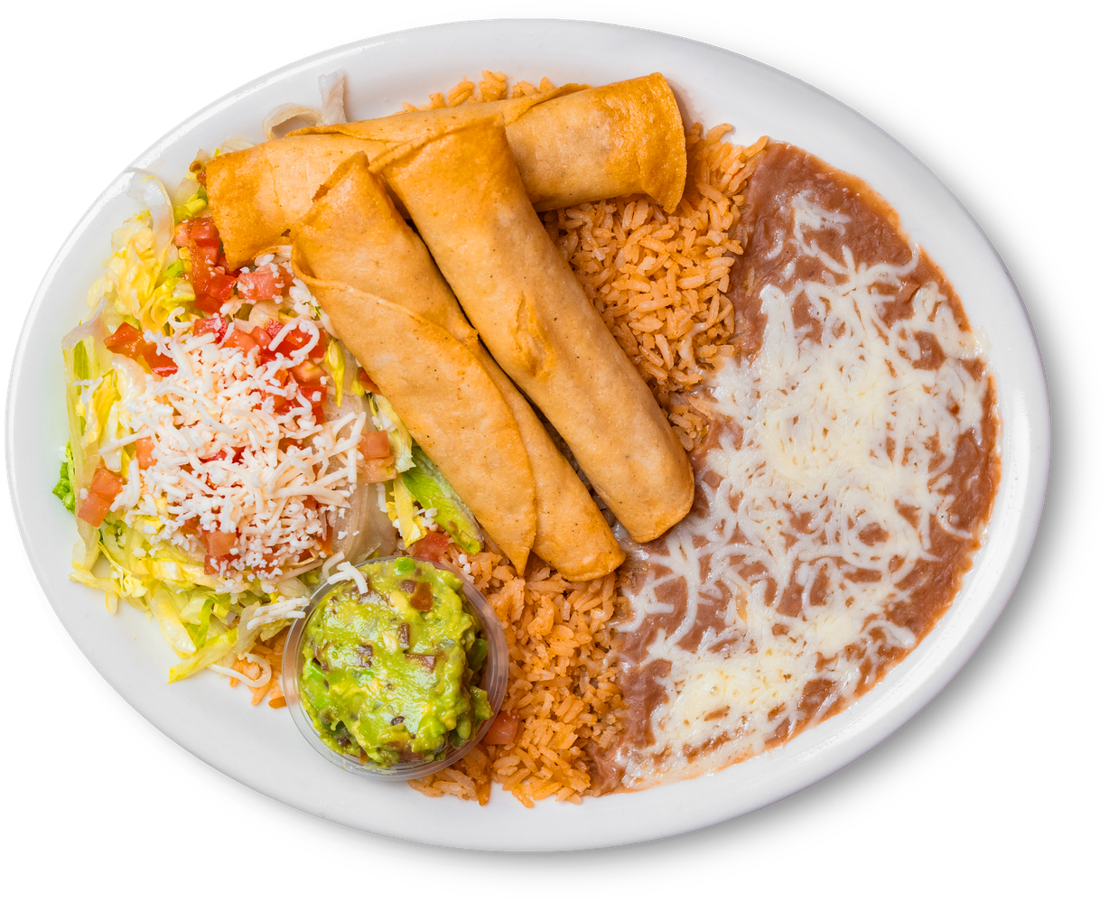 #15 Taquito Plate (3) at Ricardo's Mexican Restaurant in Brigham City, UT 84302-2528 | YourMenu® Online Ordering