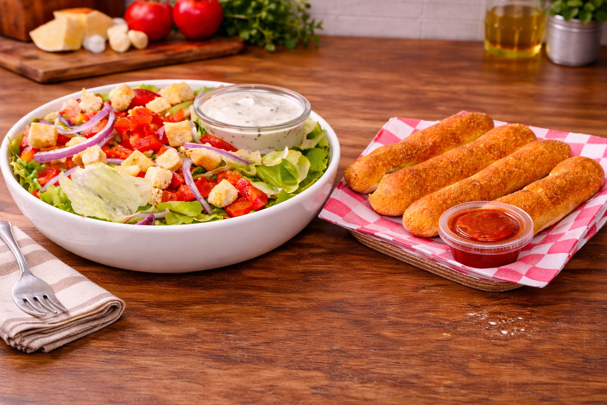 Garden Salad +Breadsticks at Moxee Pizza in Moxee, WA 98936 | YourMenu® Online Ordering