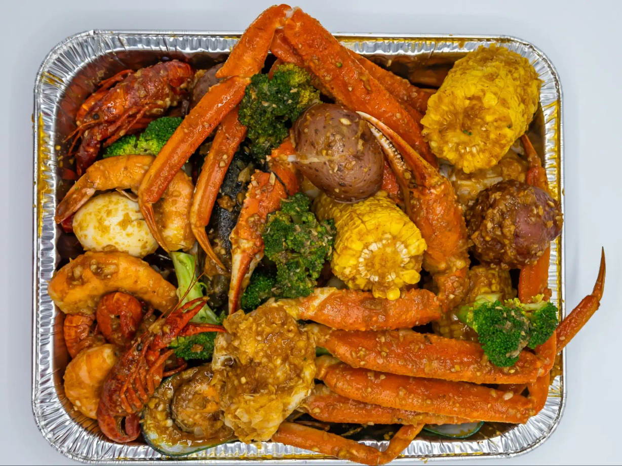 Snow Crab (2), Mussel (3lb), Crawfish (3lb), Shrimp (24pcs), 4x Boiled Box at B5 Seafood Carryout in Baltimore, MD 21218 | YourMenu® Online Ordering