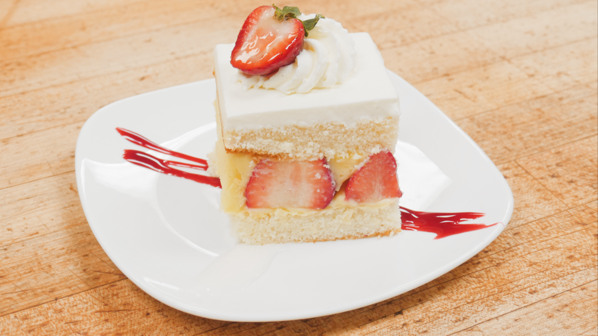 Frasier Cake Slice at Marigold Cafe & Bakery in Colorado Springs, CO 80919 | YourMenu® Online Ordering