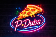 Pizza, Wings, & Things (P*DUBS) logo