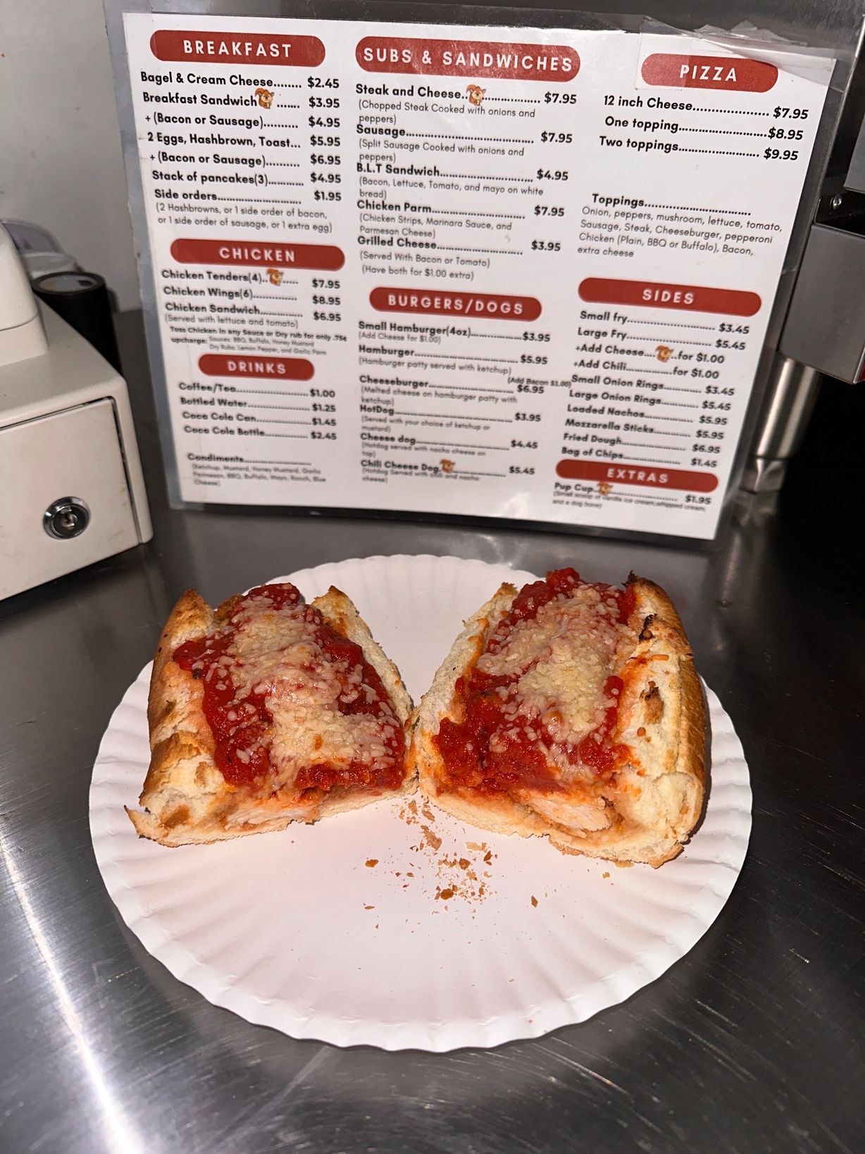 Chicken Parm at CHIPPYS SNACK SHACK in OLD ORCHARD BEACH, ME 04064 | YourMenu Online Ordering