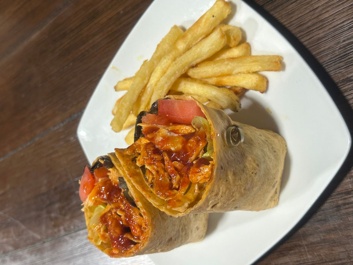 BBQ Shredded Chicken Wrap at Grandma's Ice Cream & Waffles in ROCKVILLE, MD 208501394 | YourMenu Online Ordering