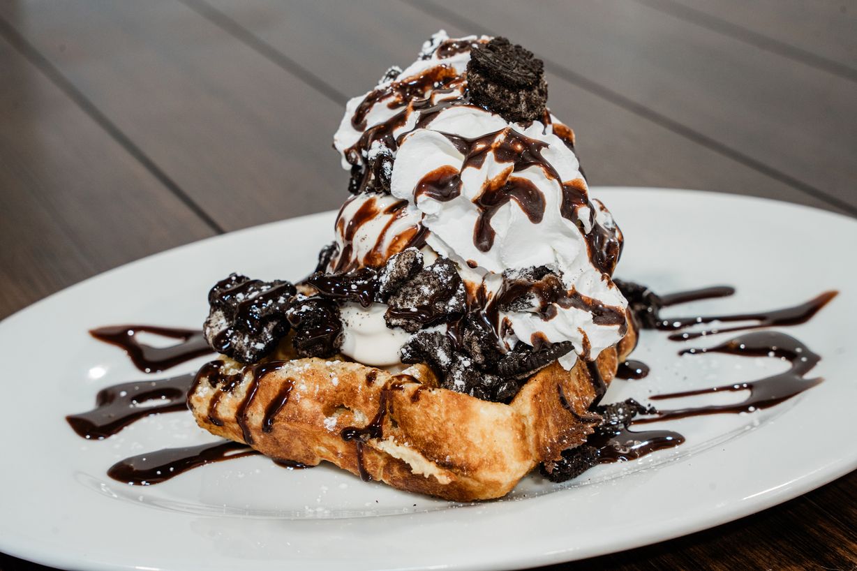 Cookie Monster Waffle at Grandma's Ice Cream & Waffles in ROCKVILLE, MD 208501394 | YourMenu Online Ordering