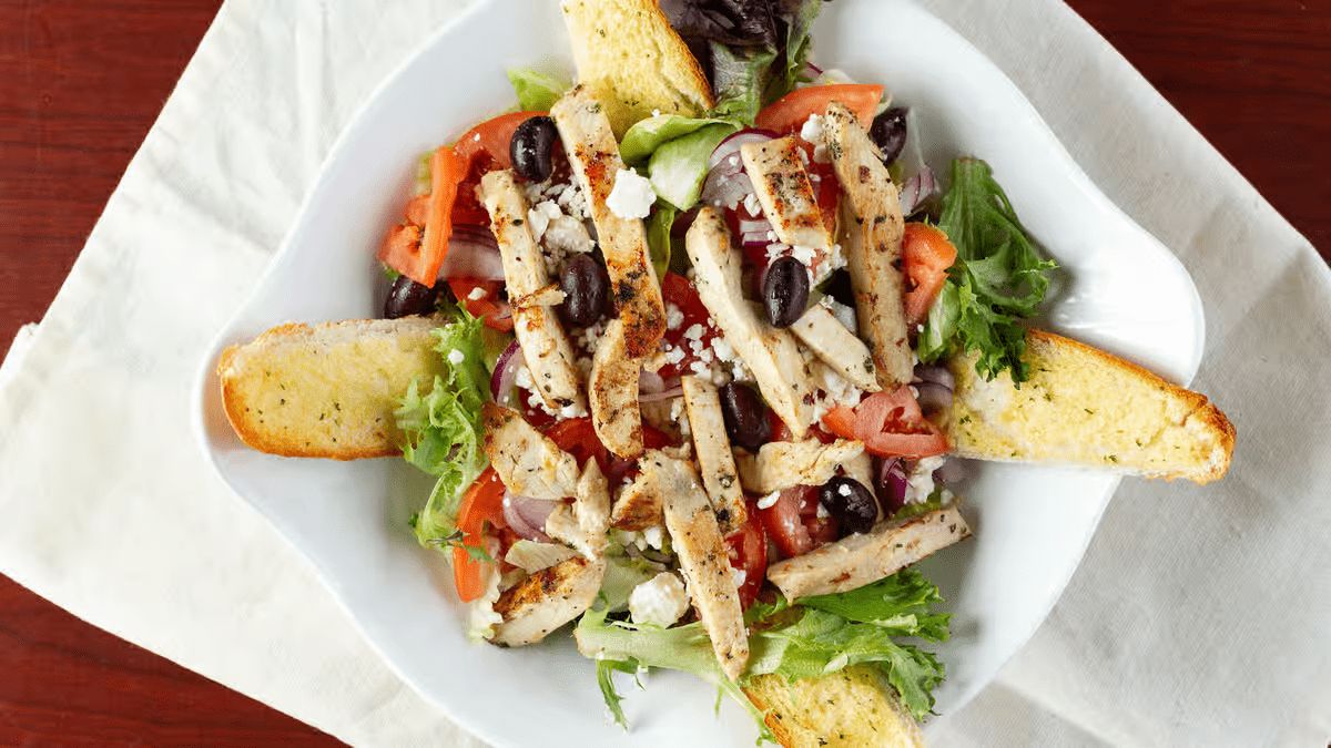 Greek Chicken Salad at Three Brothers Pizza in HYATTSVILLE, MD 20783 | YourMenu Online Ordering