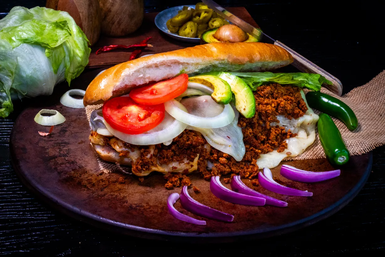 Choriqueso Torta at Taco Bar - Gaithersburg in Gaithersburg, MD 20877 | YourMenu® Online Ordering
