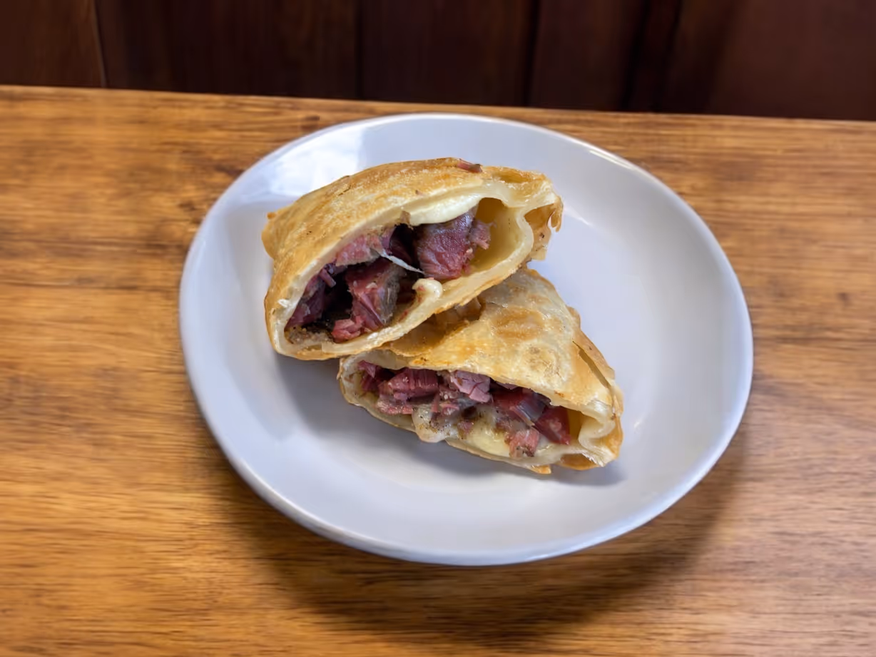Pastrami Empanadas (2 pcs) at Blowin' Smoke BBQ @ Prime Time Butcher in WOODBURY, NY 11797 | YourMenu Online Ordering Pastrami Empanadas (2 pcs) at Blowin' Smoke BBQ @ Prime Time Butcher in WOODBURY, NY 11797 | YourMenu Online Ordering
