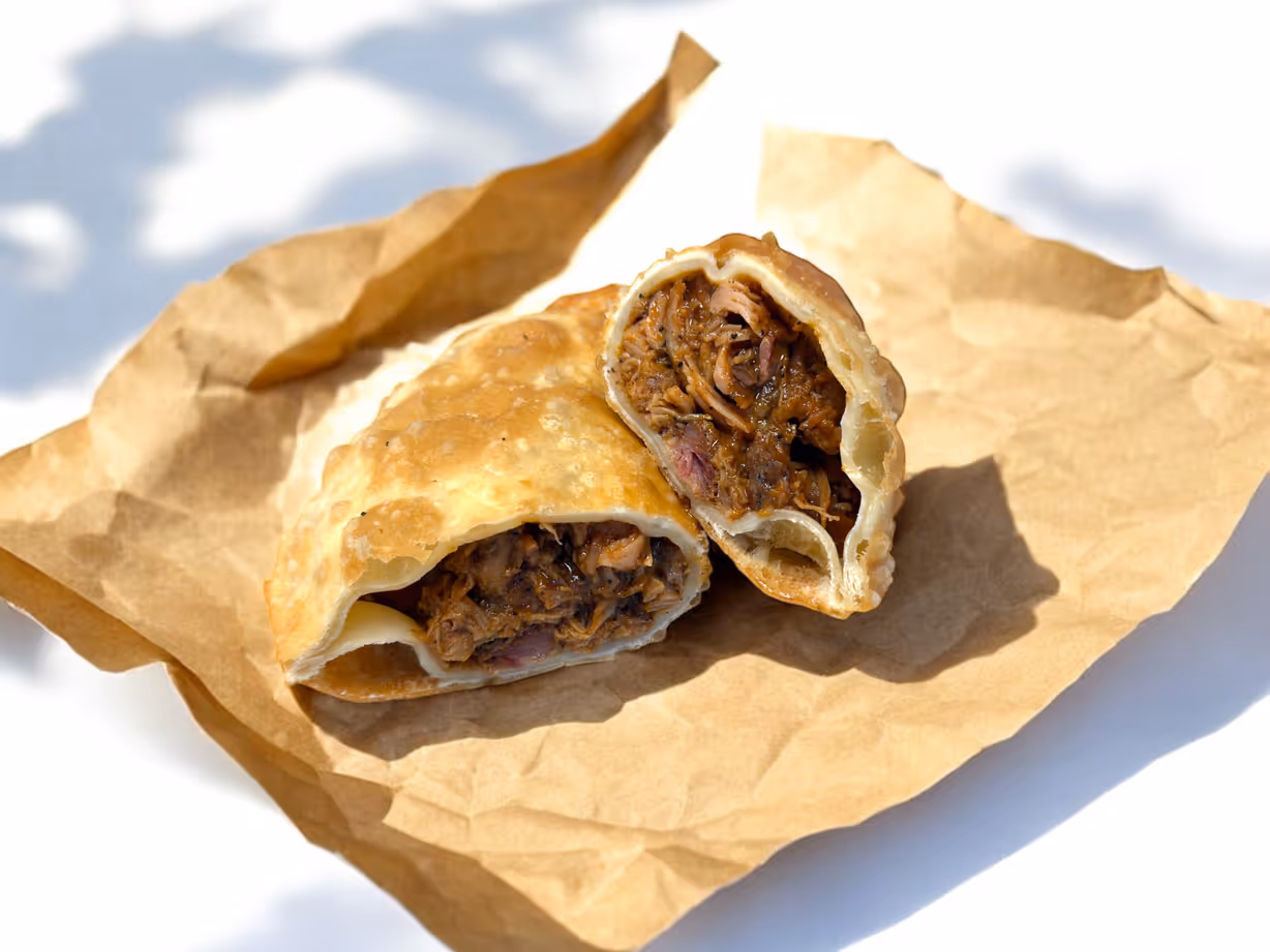 1/2 Tray - Pulled Chicken Empanadas at Blowin' Smoke BBQ @ Prime Time Butcher | Catering in WOODBURY, NY 117971212 | YourMenu Online Ordering 1/2 Tray - Pulled Chicken Empanadas at Blowin' Smoke BBQ @ Prime Time Butcher | Catering in WOODBURY, NY 117971212 | YourMenu Online Ordering