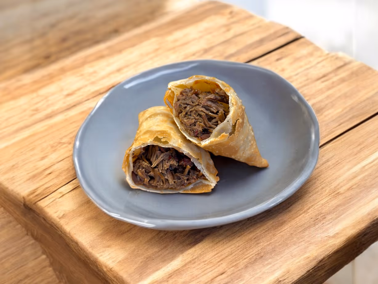 1/2 Tray - Shredded Brisket Empanadas at Blowin' Smoke BBQ @ Prime Time Butcher | Catering in WOODBURY, NY 117971212 | YourMenu Online Ordering 1/2 Tray - Shredded Brisket Empanadas at Blowin' Smoke BBQ @ Prime Time Butcher | Catering in WOODBURY, NY 117971212 | YourMenu Online Ordering