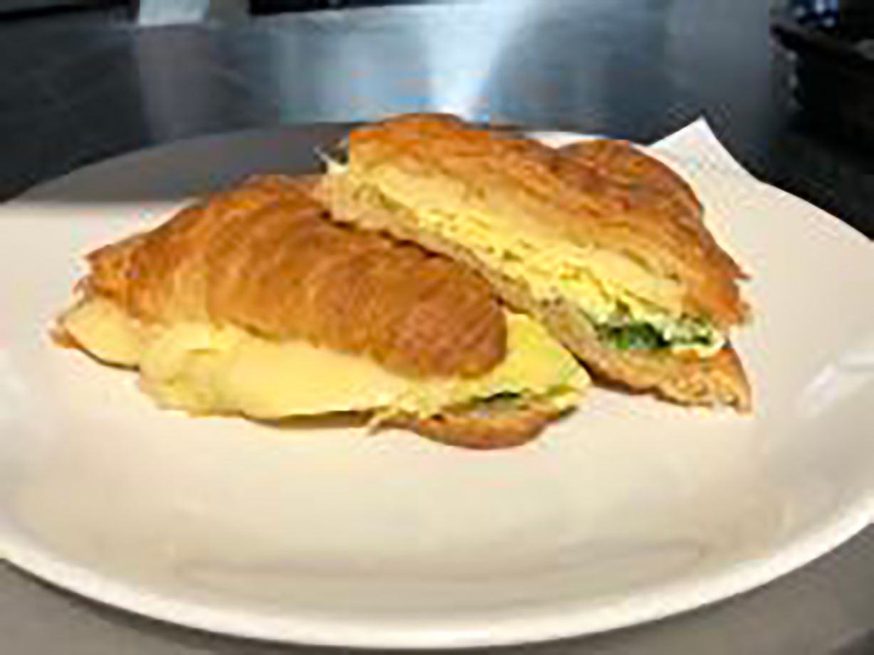 Egg N Cheese W Spinach On Croissant at Oakland Coffee & Juice Bar in OAKLAND PARK, FL 33334 | YourMenu Online Ordering