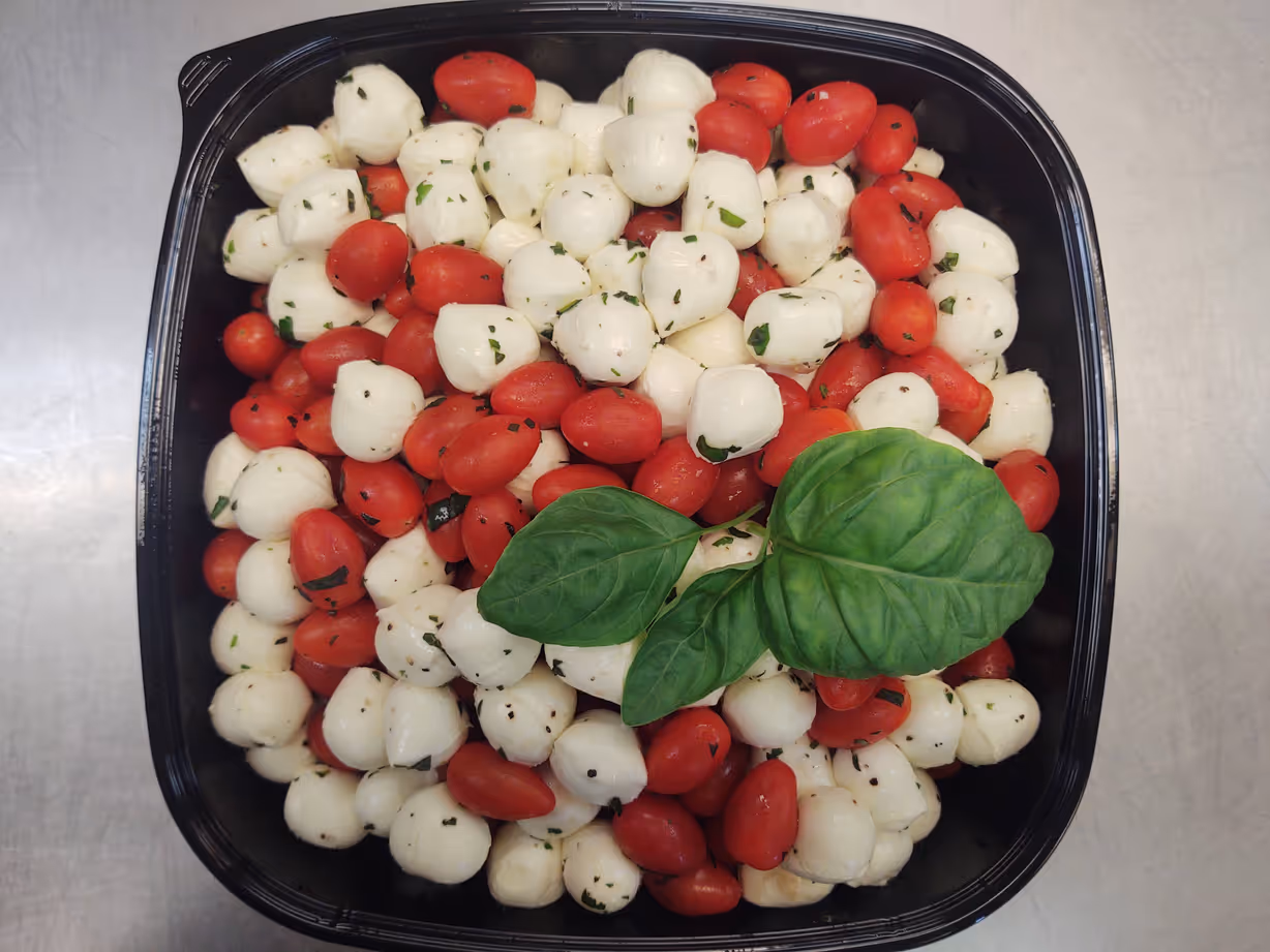 Fresh Mozzarella, Tomato & Basil Salad- Gallon at Scicchitano's Catering in Coal Township, PA 17866 | YourMenu Online Ordering Fresh Mozzarella, Tomato & Basil Salad- Gallon at Scicchitano's Catering in Coal Township, PA 17866 | YourMenu Online Ordering