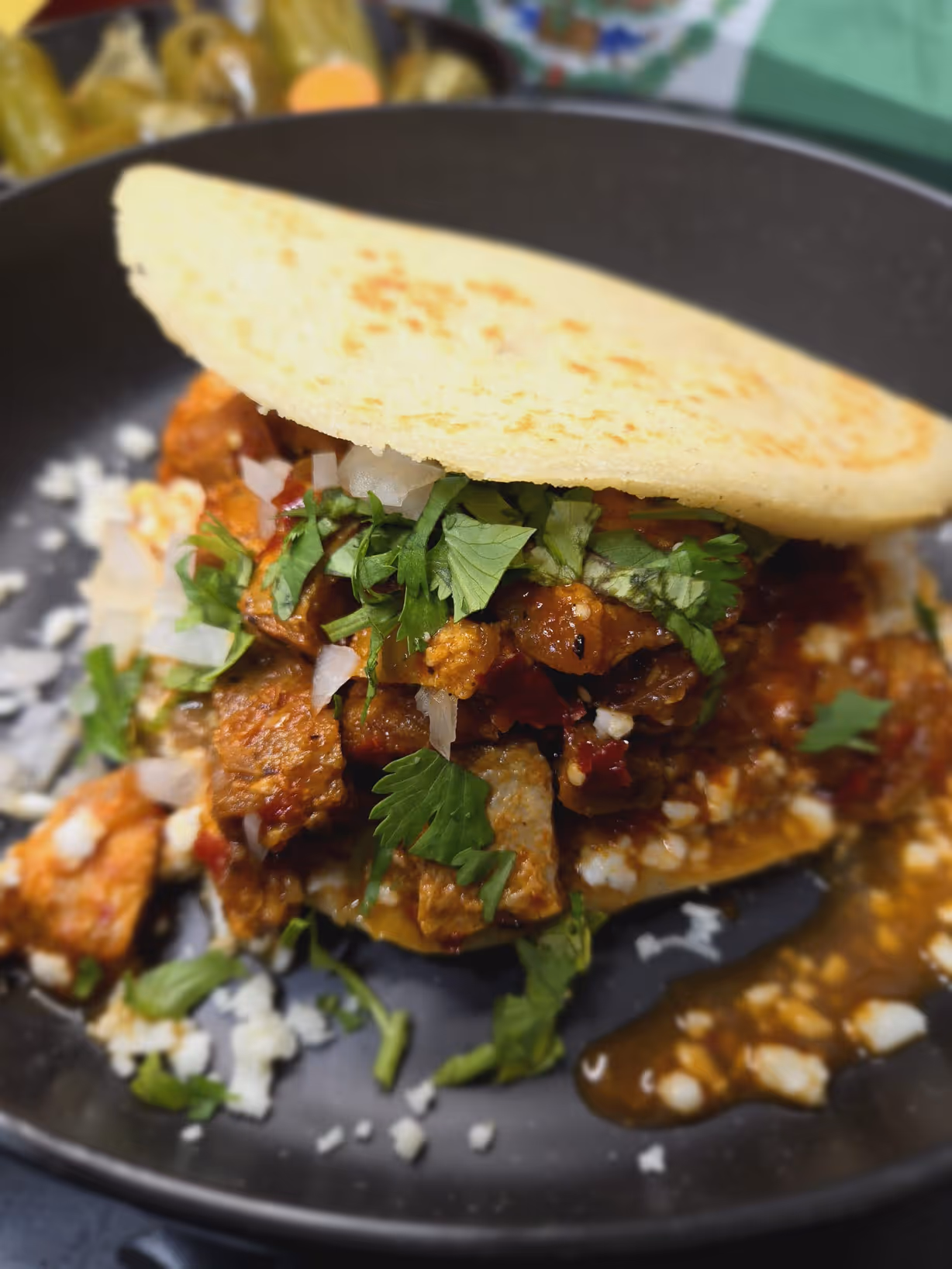 Gordita Chicharron at Cilantro Mexven in Fort Myers, FL 33908 | YourMenu Online Ordering Gordita Chicharron at Cilantro Mexven in Fort Myers, FL 33908 | YourMenu Online Ordering