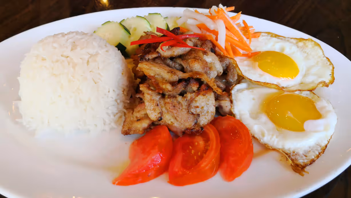 Dinner #3 Pork Chop Rice Platter at What the Pho in Wilton Manors, FL 33305 | YourMenu® Online Ordering Dinner #3 Pork Chop Rice Platter at What the Pho in Wilton Manors, FL 33305 | YourMenu® Online Ordering