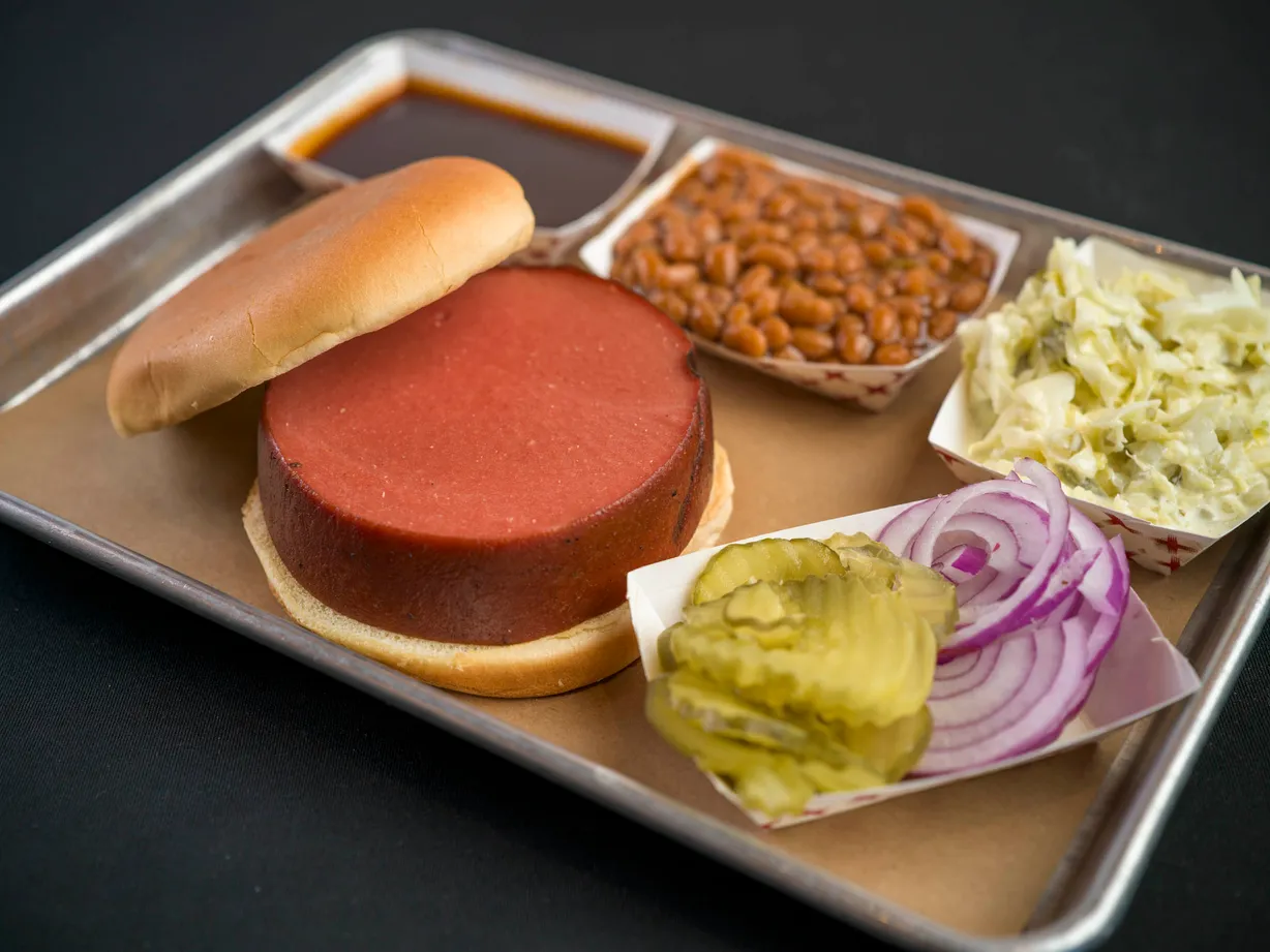 Big Smoked Bologna Plate at Earnest B's BBQ in Frisco, TX 75033 | YourMenu Online Ordering Big Smoked Bologna Plate at Earnest B's BBQ in Frisco, TX 75033 | YourMenu Online Ordering