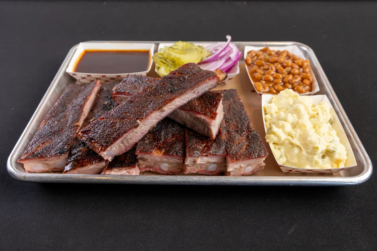1/2 Slab Pork Rib Plate (6 Rib Bones) at Earnest B's BBQ in Frisco, TX 75033 | YourMenu Online Ordering 1/2 Slab Pork Rib Plate (6 Rib Bones) at Earnest B's BBQ in Frisco, TX 75033 | YourMenu Online Ordering