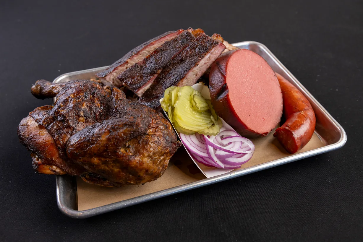 2 Meat Plates at Earnest B's BBQ in Frisco, TX 75033 | YourMenu Online Ordering 2 Meat Plates at Earnest B's BBQ in Frisco, TX 75033 | YourMenu Online Ordering