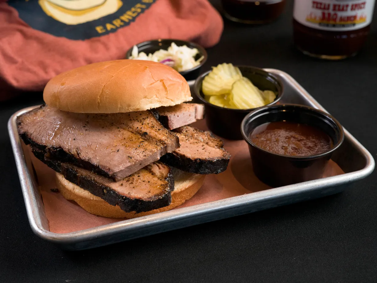 Two Meat Sandwich at Earnest B's BBQ in Frisco, TX 75033 | YourMenu Online Ordering Two Meat Sandwich at Earnest B's BBQ in Frisco, TX 75033 | YourMenu Online Ordering