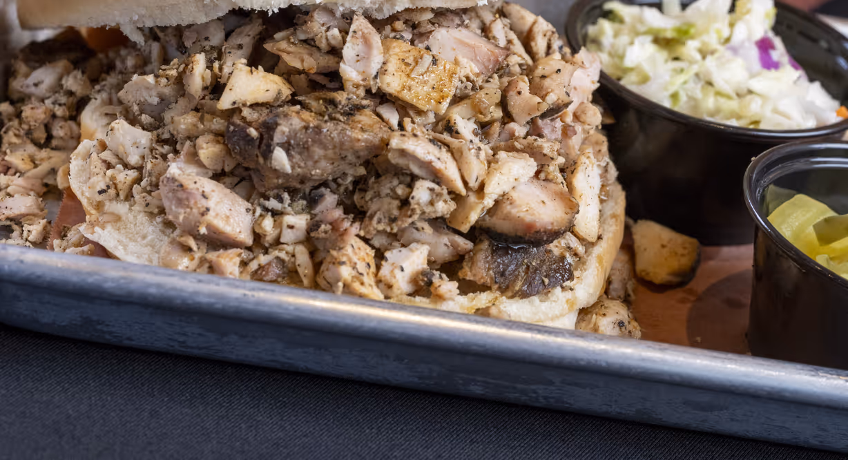 Smoked Chopped Chicken at Earnest B's BBQ in Frisco, TX 75033 | YourMenu Online Ordering Smoked Chopped Chicken at Earnest B's BBQ in Frisco, TX 75033 | YourMenu Online Ordering