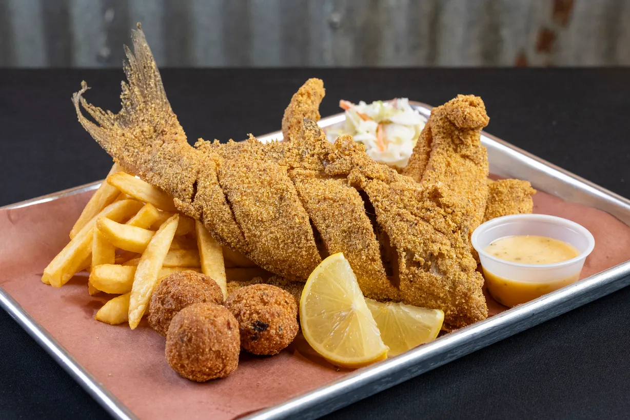 Whole Catfish Plate (2 Pieces) at Earnest B's BBQ in Frisco, TX 75033 | YourMenu Online Ordering Whole Catfish Plate (2 Pieces) at Earnest B's BBQ in Frisco, TX 75033 | YourMenu Online Ordering