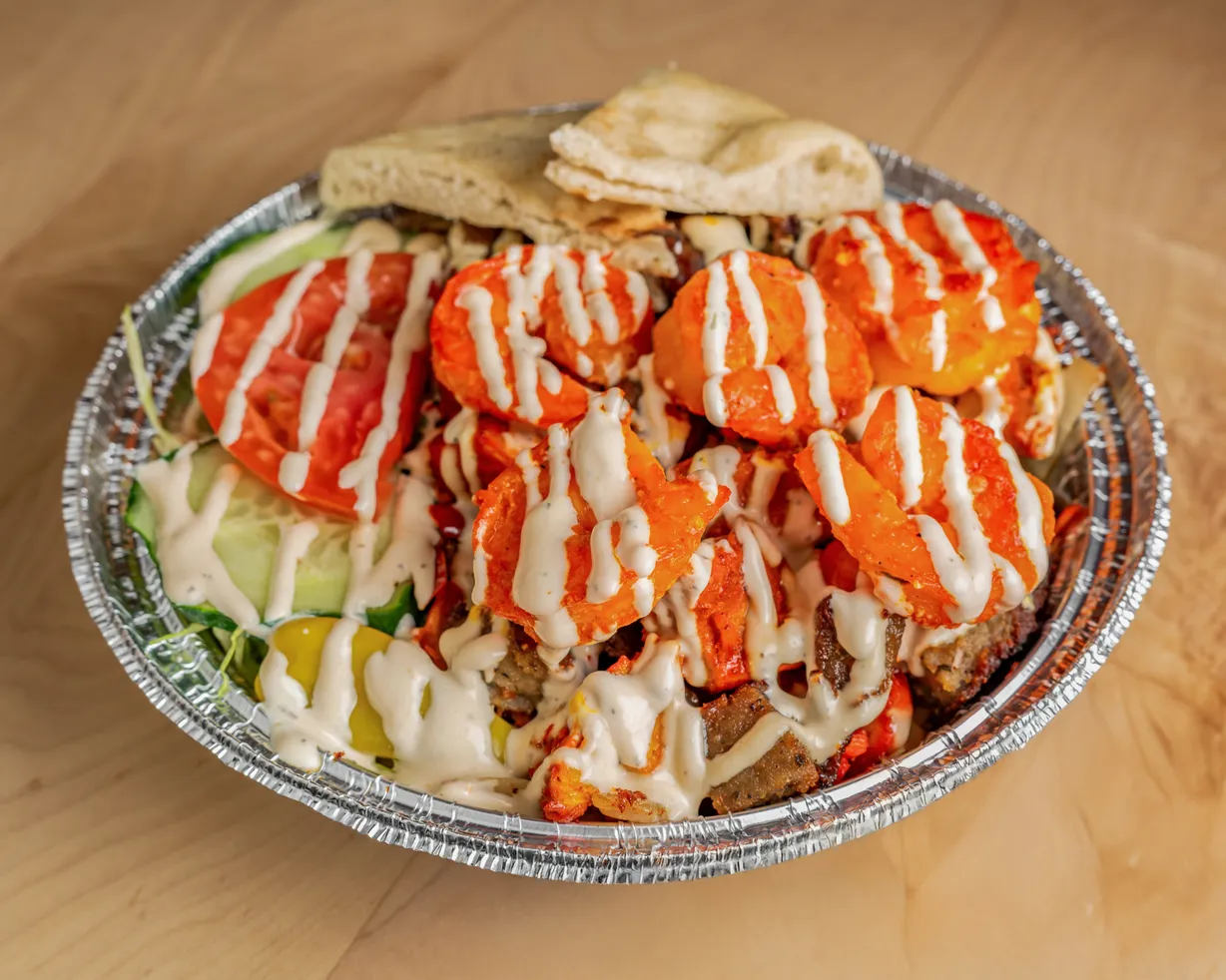 (R) Chicken & Shrimp Platter at The Halal Zone in Elizabeth, NJ 07208 | YourMenu® Online Ordering