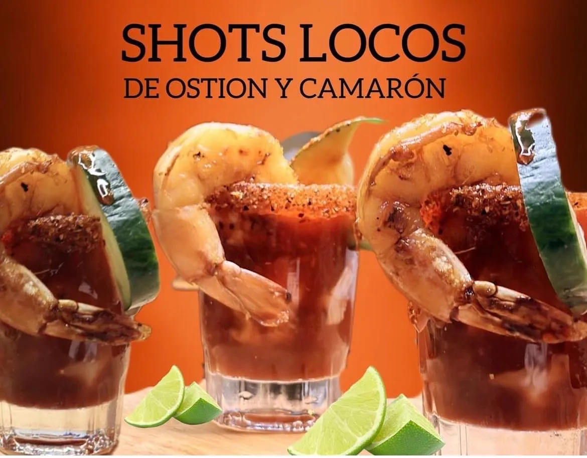 Shots Locos (Balazos De Ostion Con Camaron) at ¡No Manches! Que Rico in Miami, FL 33144 | YourMenu Online Ordering