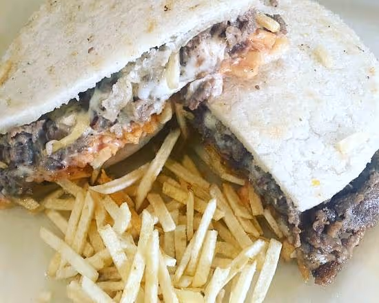 AREPA WITH CHIKEN OR BEEF AND CHEESSE at The Groves Coffee House - West Palm Beach in West Palm Beach, FL 33417 | YourMenu® Online Ordering AREPA WITH CHIKEN OR BEEF AND CHEESSE at The Groves Coffee House - West Palm Beach in West Palm Beach, FL 33417 | YourMenu® Online Ordering