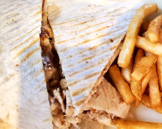 Chicken Quesadilla With French Fries at The Groves Coffee House - West Palm Beach in West Palm Beach, FL 33417 | YourMenu® Online Ordering Chicken Quesadilla With French Fries at The Groves Coffee House - West Palm Beach in West Palm Beach, FL 33417 | YourMenu® Online Ordering