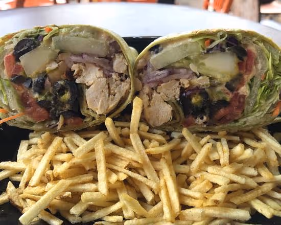 Greek Wrap With Chicken And Avocado at The Groves Coffee House - West Palm Beach in West Palm Beach, FL 33417 | YourMenu® Online Ordering Greek Wrap With Chicken And Avocado at The Groves Coffee House - West Palm Beach in West Palm Beach, FL 33417 | YourMenu® Online Ordering