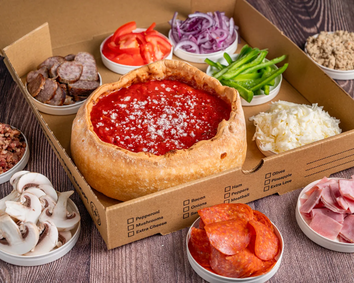 Supreme Chicago Deep Dish Pizza at Deeplicius Pizza in Coral Gables, FL 33134 | YourMenu® Online Ordering