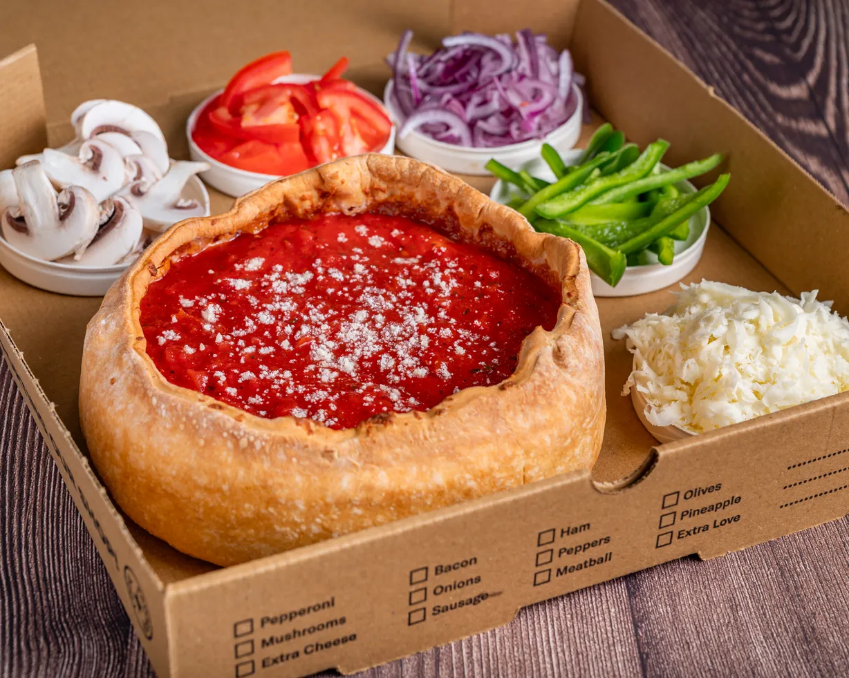  Deep Dish 8" at Deeplicius Pizza in Coral Gables, FL 33134 | YourMenu Online Ordering