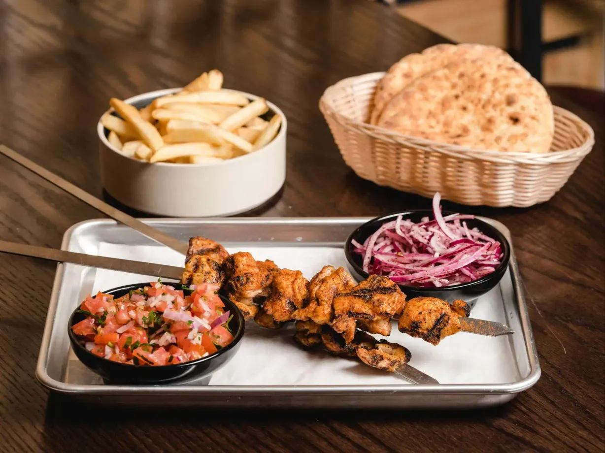 Ribeye Skewers Plate at ASLI Mediterranean Grill in Denver, CO 80224-1746 | YourMenu® Online Ordering Ribeye Skewers Plate at ASLI Mediterranean Grill in Denver, CO 80224-1746 | YourMenu® Online Ordering