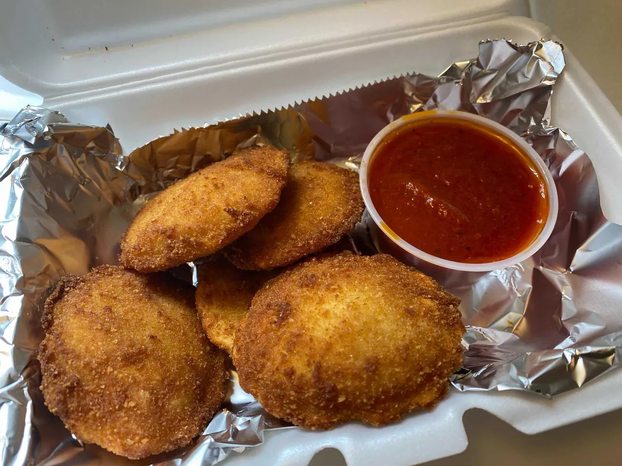 Fried Ravioli (5) at Mama’s Pizza Express (Statesville) in Statesville, NC 28677-3439 | YourMenu® Online Ordering Fried Ravioli (5) at Mama’s Pizza Express (Statesville) in Statesville, NC 28677-3439 | YourMenu® Online Ordering