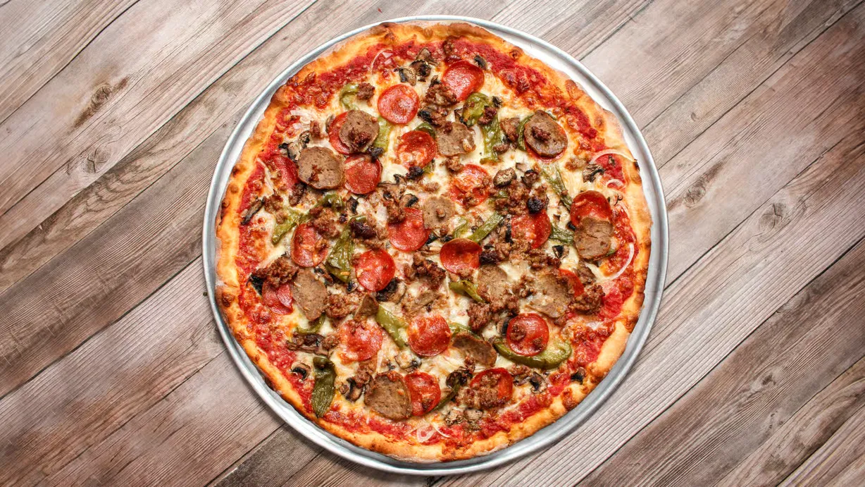 Works Pizza Small at Aldini's Restaurant in Monroe, CT 06468 | YourMenu® Online Ordering Works Pizza Small at Aldini's Restaurant in Monroe, CT 06468 | YourMenu® Online Ordering