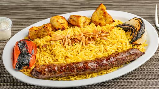 KABOB COMBO PLATTER at Raouch Cafe in Falls Church, VA 22042 | YourMenu® Online Ordering