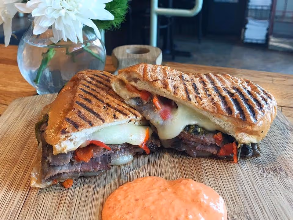 RBG - Texas Hold 'Em Panini  at Royal Blue Grocery Whitley in AUSTIN, TX 78701 | YourMenu® Online Ordering