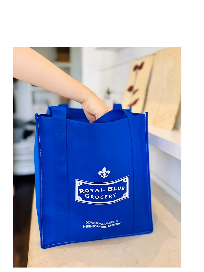 RBG Blue Tote at Royal Blue Grocery Rainey Street in AUSTIN, TX 78701 | YourMenu® Online Ordering