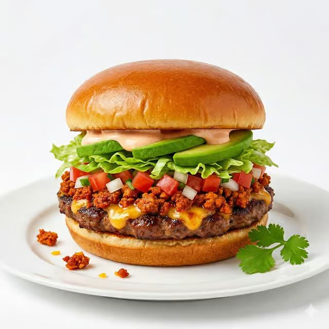 Mexican Burger at Taco Miami Taqueria in Miami, FL 33184 Mexican Burger at Taco Miami Taqueria in Miami, FL 33184